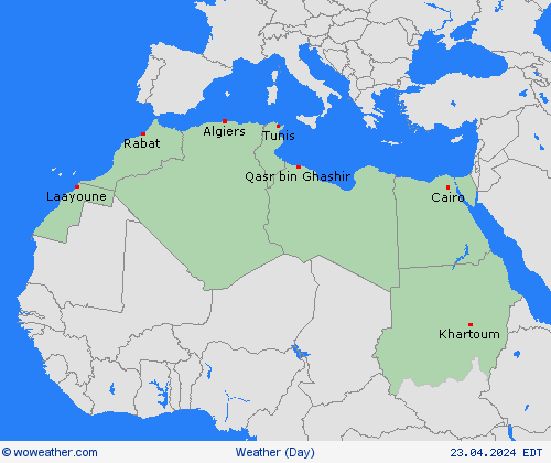 visión general  Africa Mapas de pronósticos