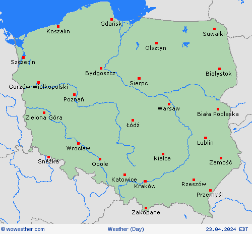 visión general Poland Europe Mapas de pronósticos