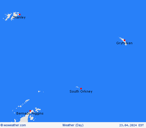 visión general South Orkney Islands South America Mapas de pronósticos