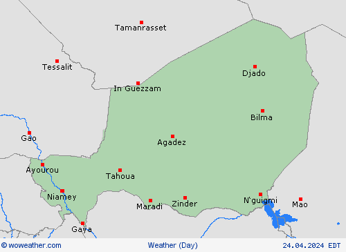 visión general Niger Africa Mapas de pronósticos