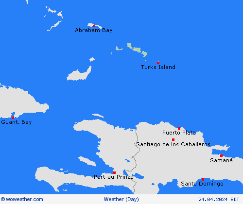 visión general Turks and Caicos Central America Mapas de pronósticos