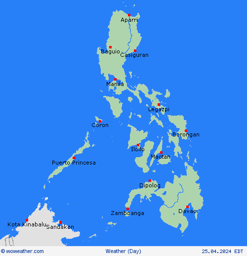 visión general Philippines Asia Mapas de pronósticos
