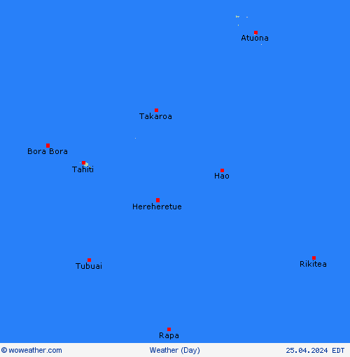 visión general French Polynesia Oceania Mapas de pronósticos