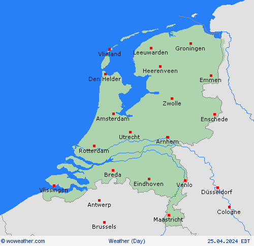 visión general Netherlands Europe Mapas de pronósticos