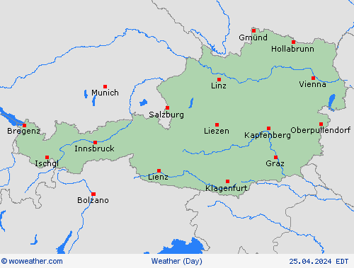 visión general Austria Europe Mapas de pronósticos