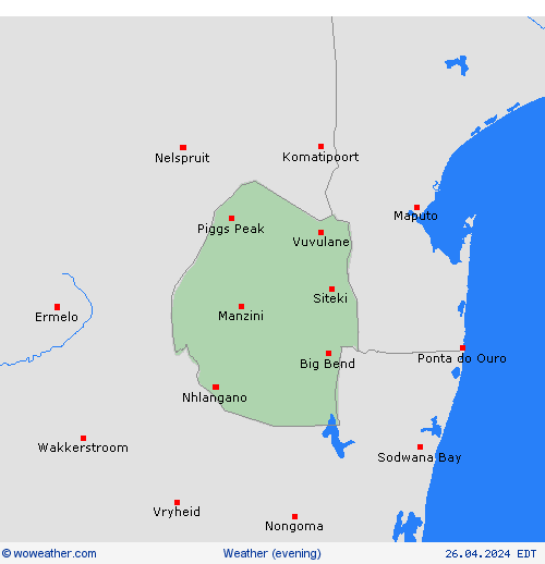 overview Swaziland Africa Forecast maps