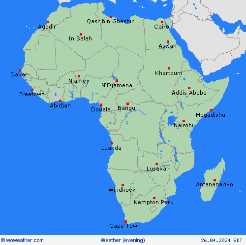 visión general  Africa Mapas de pronósticos