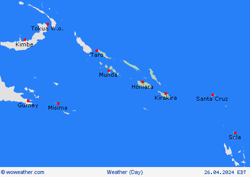 visión general Solomon Islands Oceania Mapas de pronósticos
