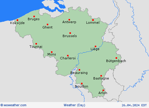 visión general Belgium Europe Mapas de pronósticos