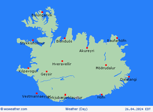 visión general Iceland Europe Mapas de pronósticos