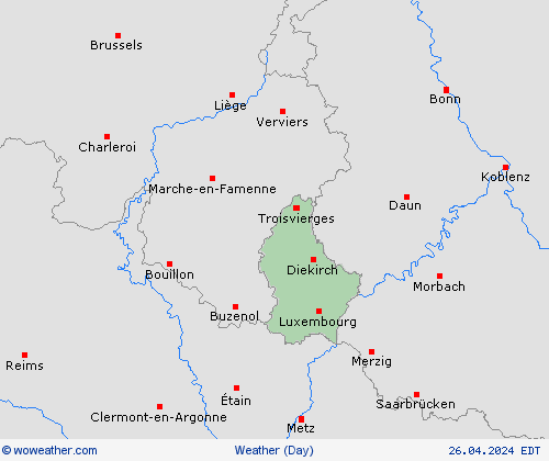 visión general Luxembourg Europe Mapas de pronósticos