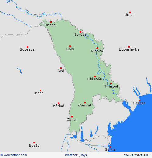 visión general Moldova Europe Mapas de pronósticos