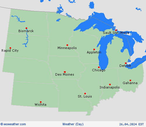 visión general  North America Mapas de pronósticos