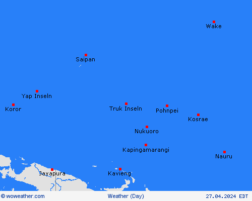 visión general Wake Island Oceania Mapas de pronósticos
