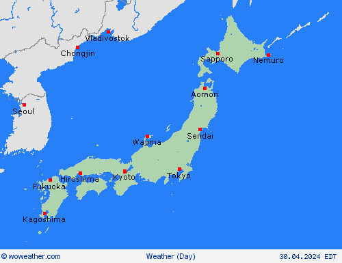 visión general Japan Asia Mapas de pronósticos