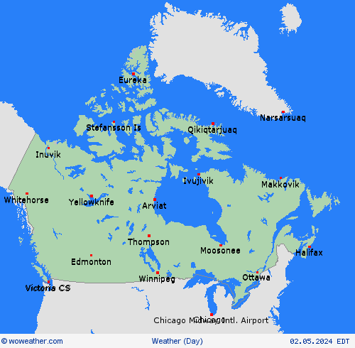 visión general  North America Mapas de pronósticos