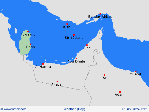visión general Qatar Asia Mapas de pronósticos
