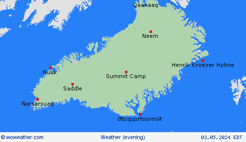 overview Greenland Europe Forecast maps