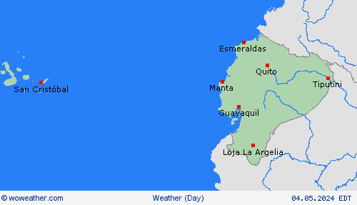 overview Ecuador South America Forecast maps