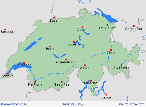 visión general Switzerland Europe Mapas de pronósticos