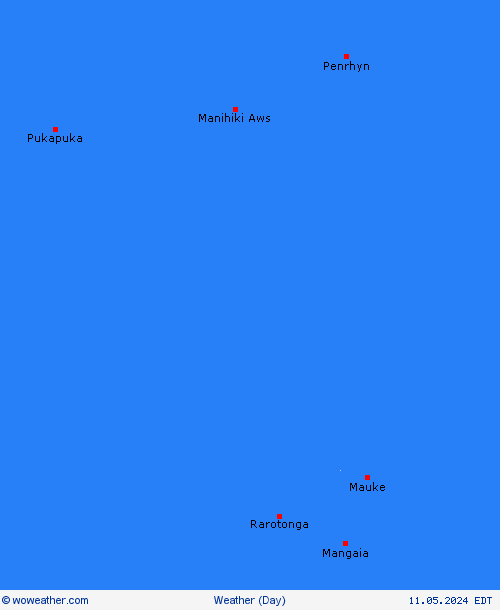 visión general Cook Islands Oceania Mapas de pronósticos