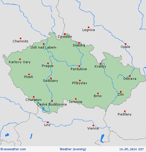 visión general Czech Republic Europe Mapas de pronósticos