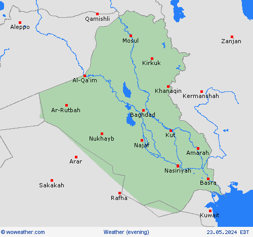 visión general Iraq Asia Mapas de pronósticos