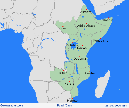 road conditions  Africa Forecast maps