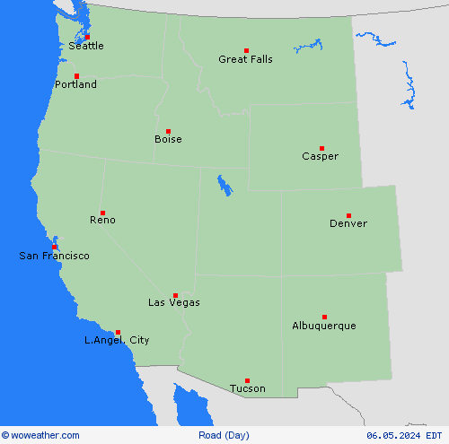 road conditions  Central America Forecast maps