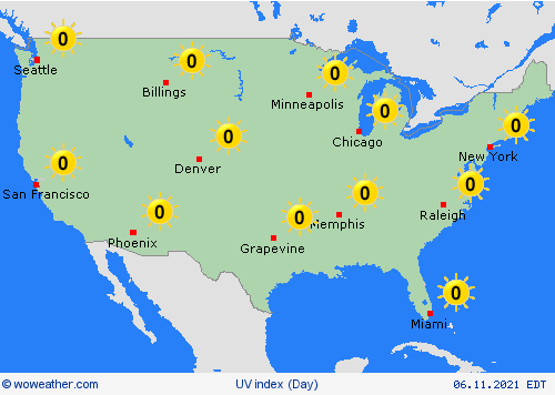 uv index USA USA Forecast maps