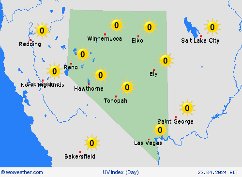 uv index  North America Forecast maps