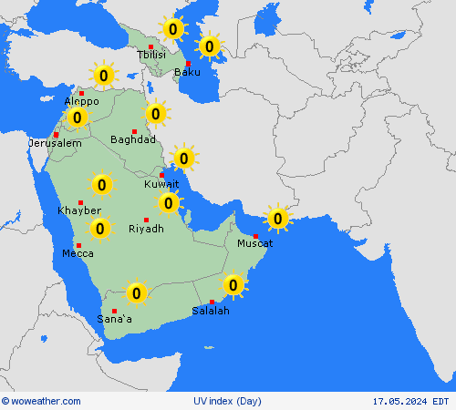 uv index  Asia Forecast maps