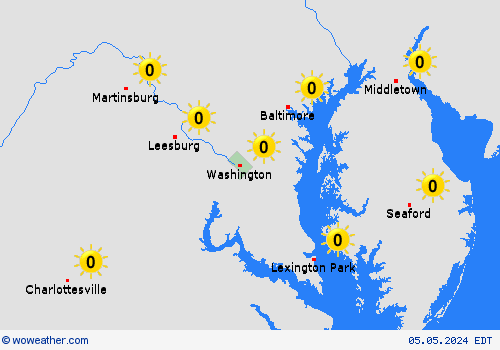  uv index  USA Forecast maps