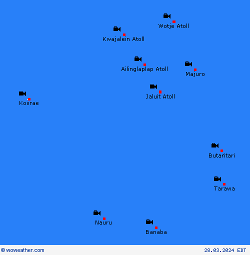 cámara web Marshall Islands Oceania Mapas de pronósticos