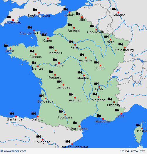 cámara web France Europe Mapas de pronósticos