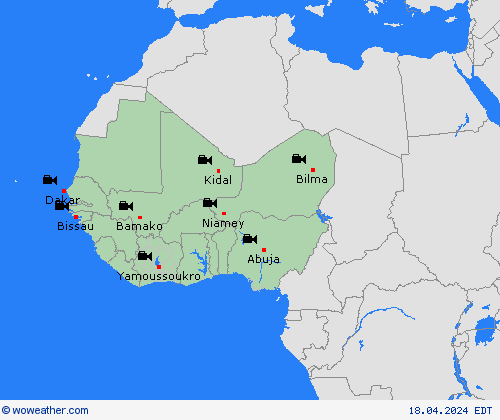 cámara web  Africa Mapas de pronósticos