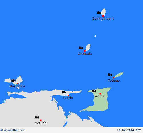 webcam Trinidad and Tobago South America Forecast maps