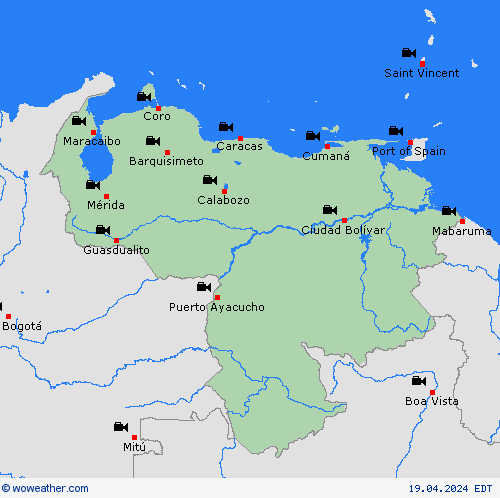 webcam Venezuela South America Forecast maps
