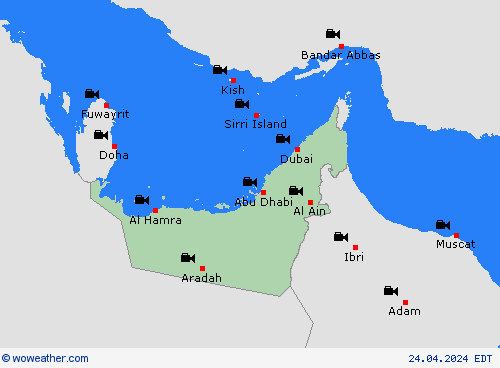 cámara web United Arab Emirates Asia Mapas de pronósticos