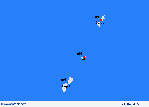 cámara web Marianen Oceania Mapas de pronósticos