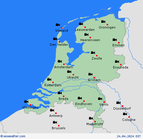 cámara web Netherlands Europe Mapas de pronósticos