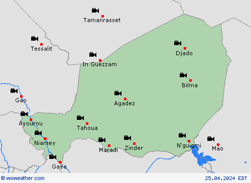 cámara web Niger Africa Mapas de pronósticos