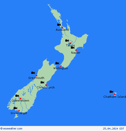 cámara web New Zealand Oceania Mapas de pronósticos
