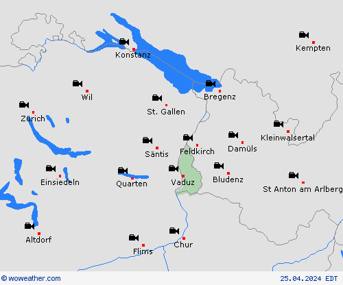 cámara web Liechtenstein Europe Mapas de pronósticos