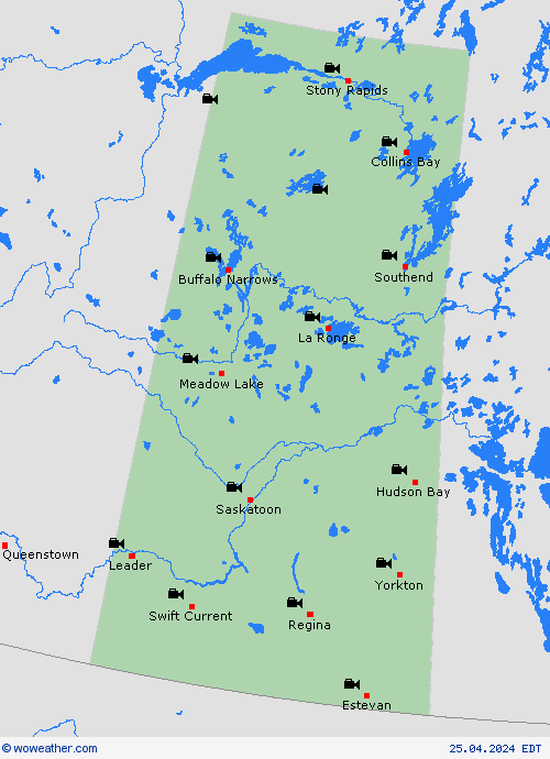 cámara web Saskatchewan North America Mapas de pronósticos