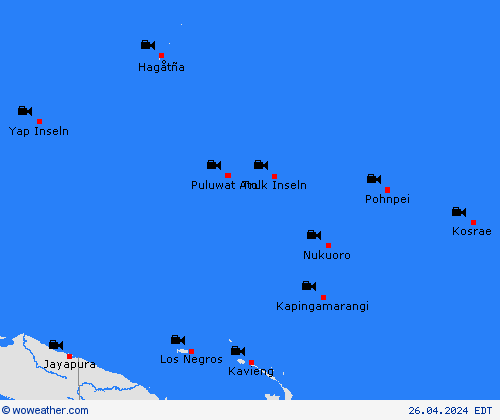 cámara web Micronesia Oceania Mapas de pronósticos