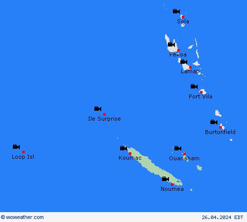 webcam New Caledonia Oceania Forecast maps