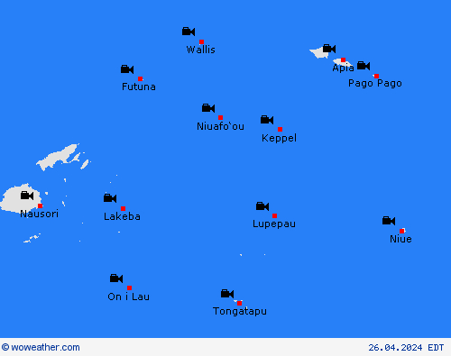 cámara web American Samoa Oceania Mapas de pronósticos