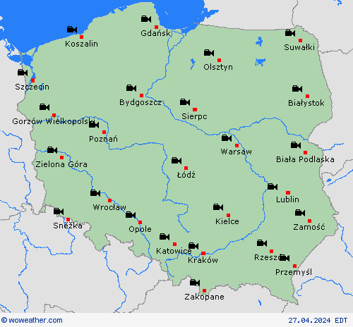cámara web Poland Europe Mapas de pronósticos