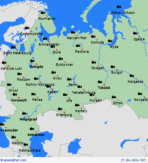 cámara web Russia Europe Mapas de pronósticos